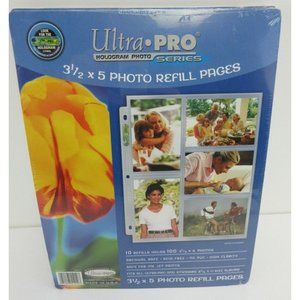 NEW Ultra Pro Photo 3 1/2 x 5 Refill Pages 3 hole punch 10 pack Archival Safe